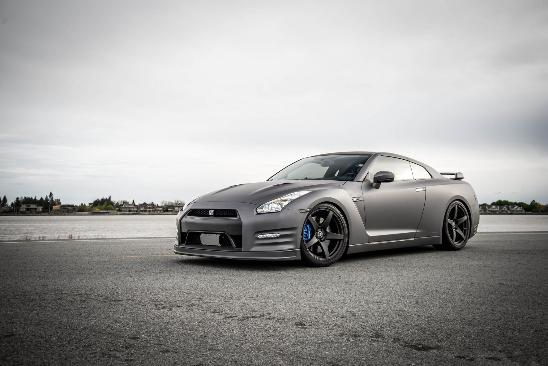 nissan gt-r r35 matte black nissan gt-r matte black river sky cloud