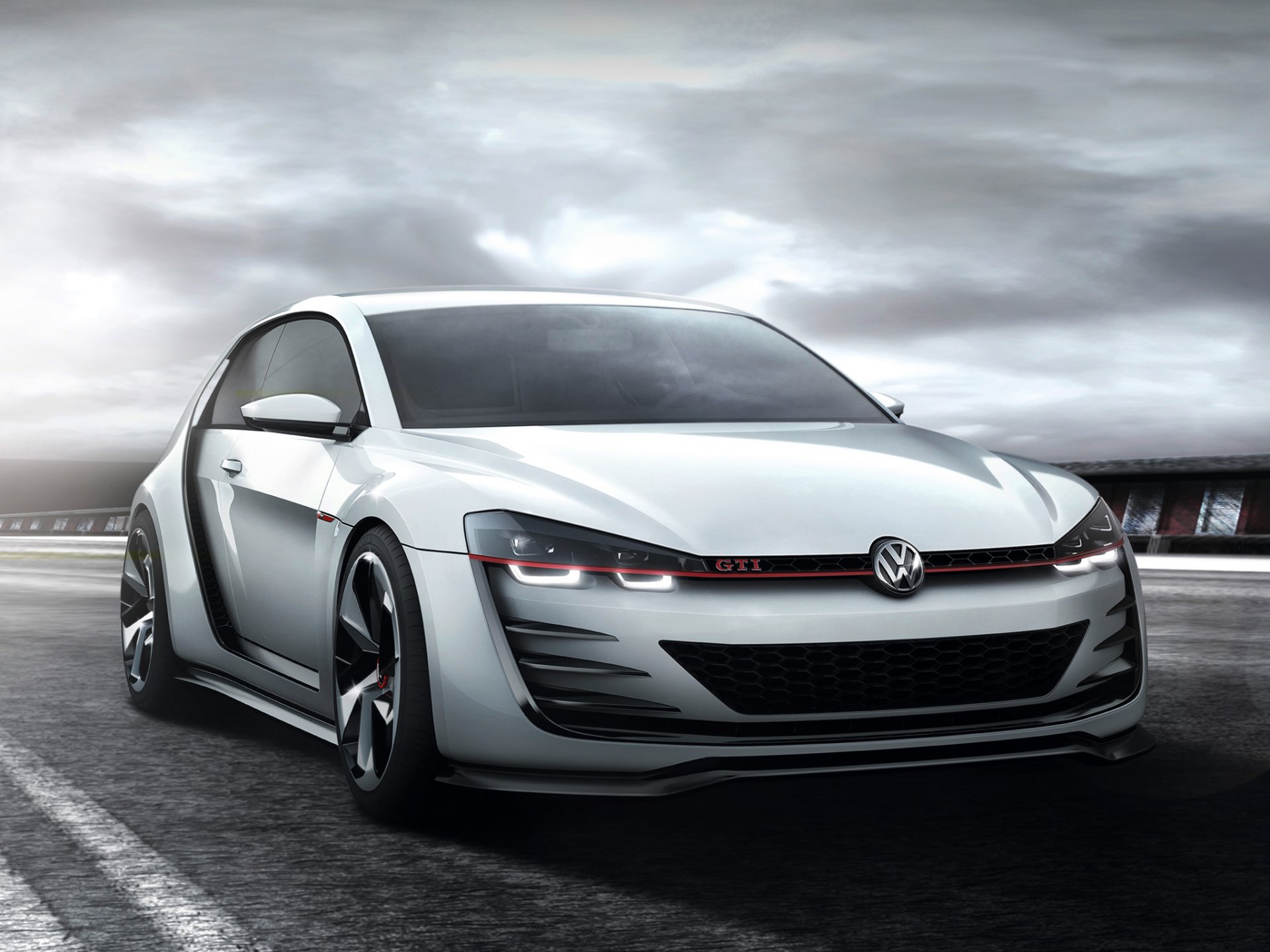 volkswagen golf visión de diseño gti concepto auto frente coche papel pintado