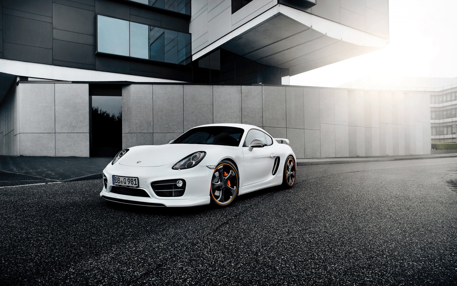 porsche cayman techart тюнинг порше белый