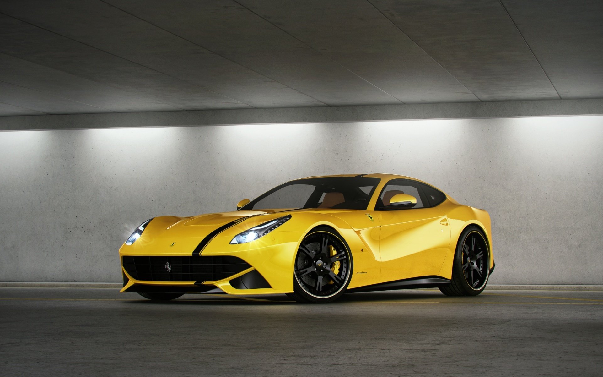 ferrari f12 berlinetta amarillo ferrari f12 berlinetta faros de luz aparcamiento