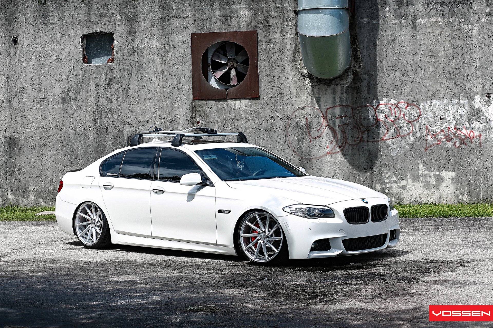 bmw f10 serie 5 535i bianco vossen