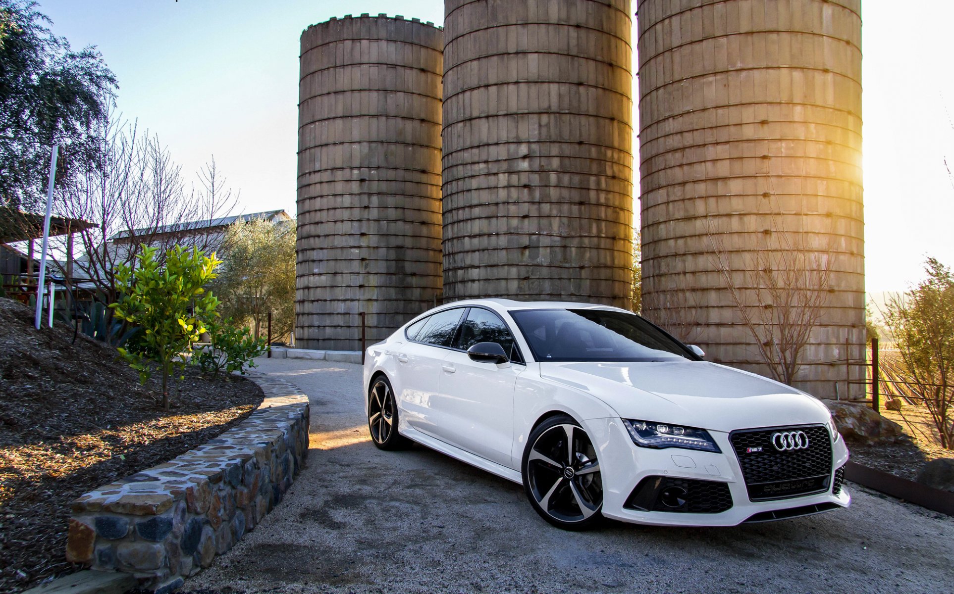 audi rs7 bianco anteriore audi bianco