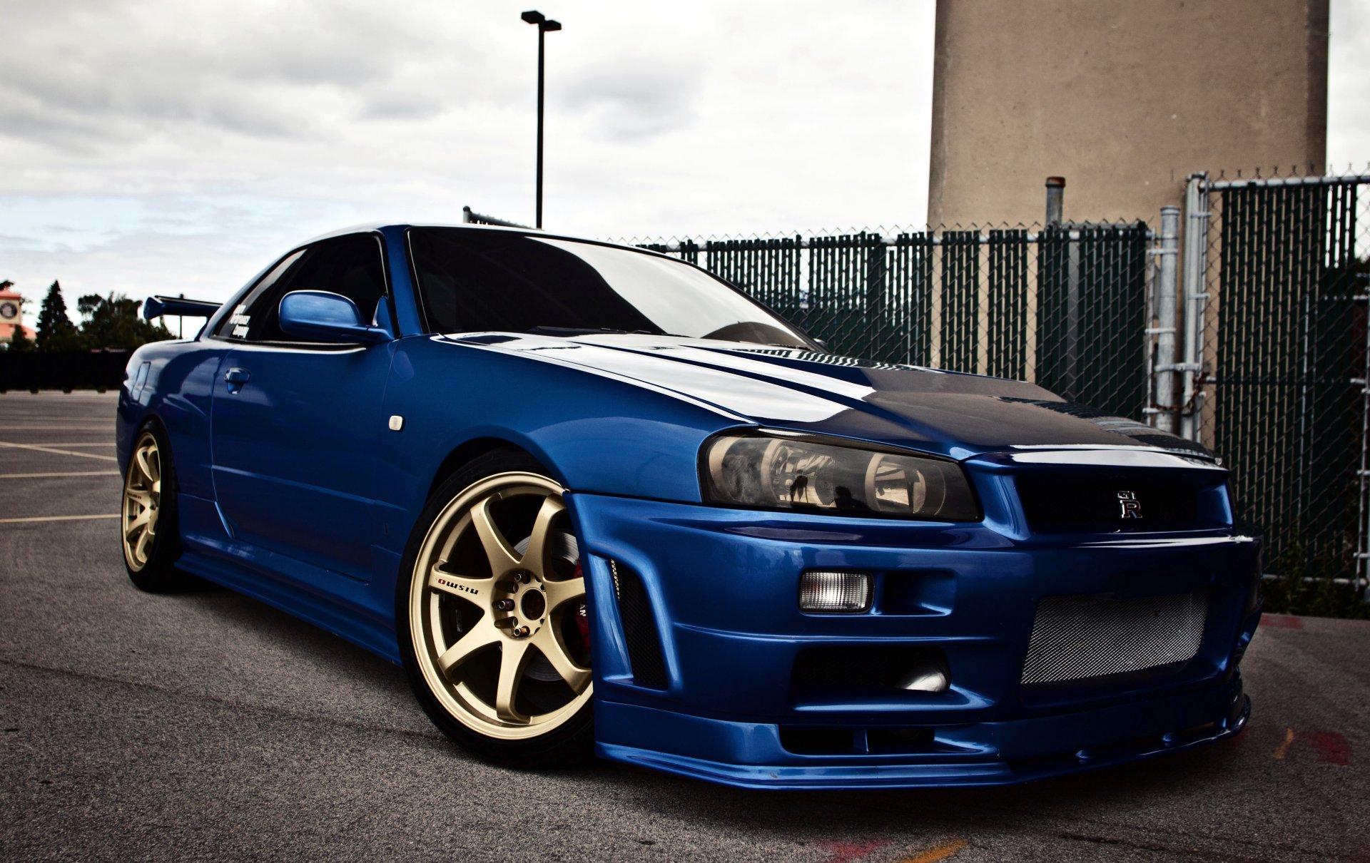 nissan skyline gtp r34 blau