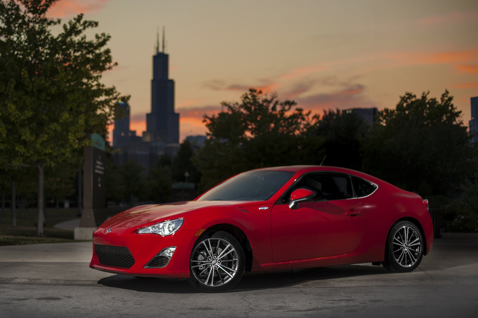 cion fr-s coche rojo ciudad chicago