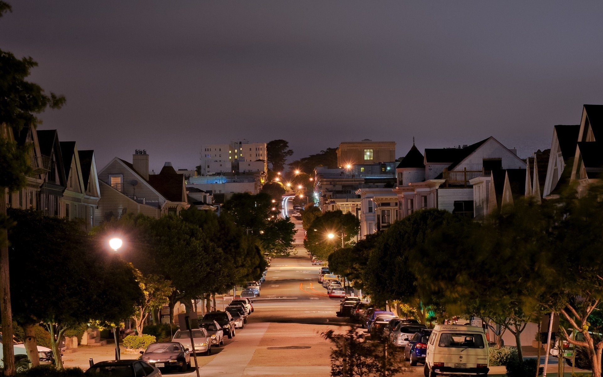 pierce street street san francisco california улица калифорния night