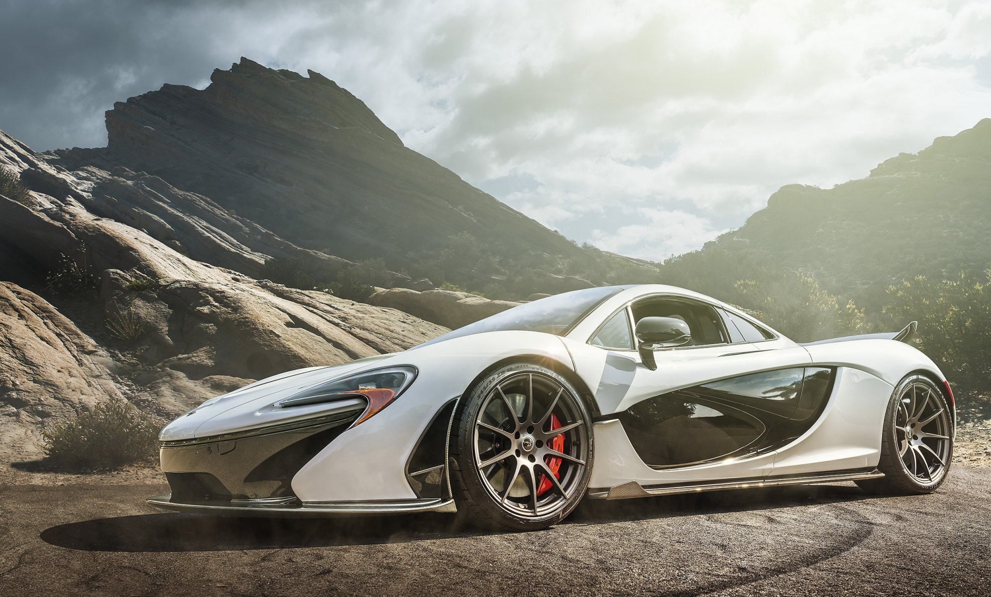 mclaren p1 white supercar mclaren mountain