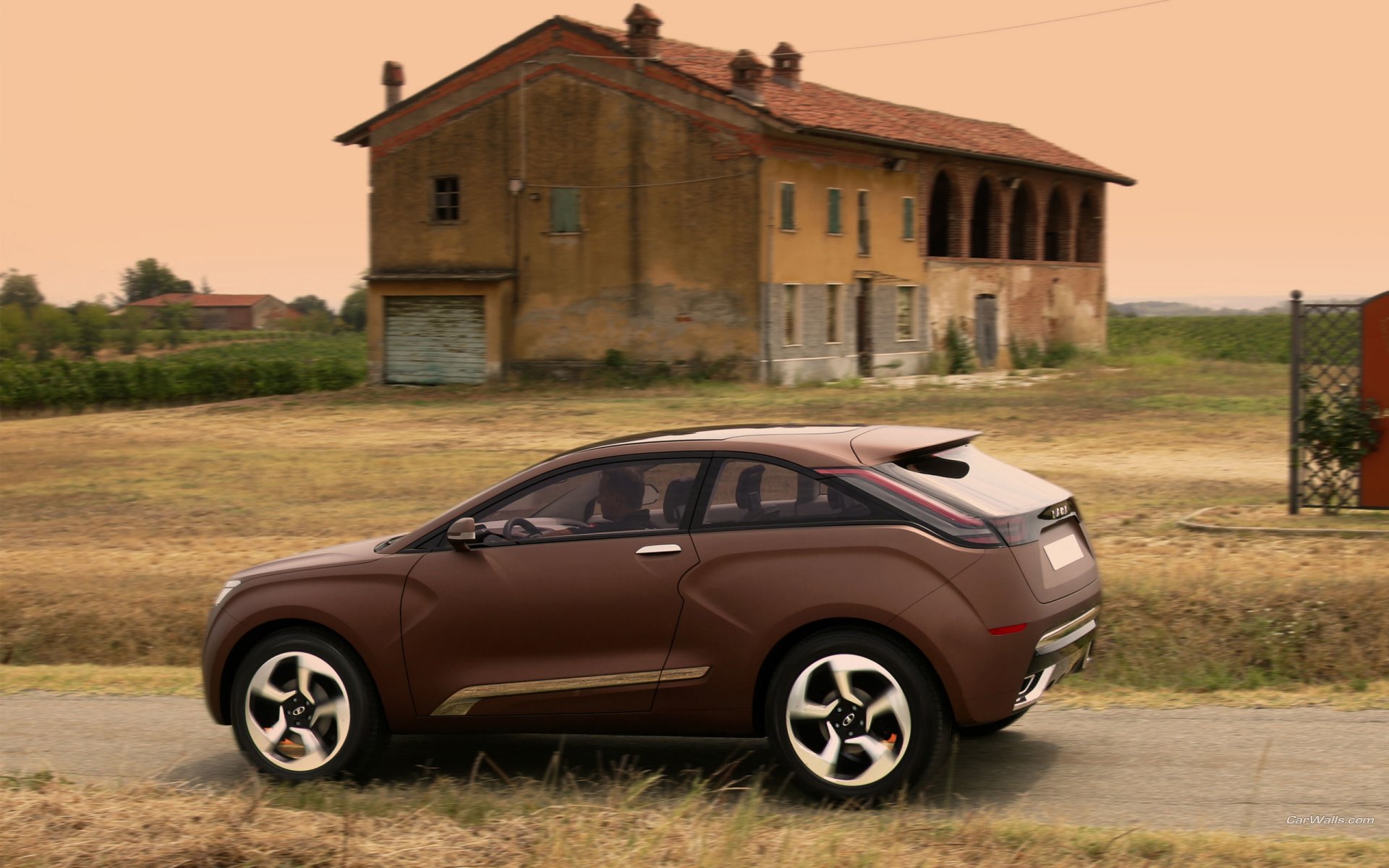 lada x-ray xray concept concept crossover brown