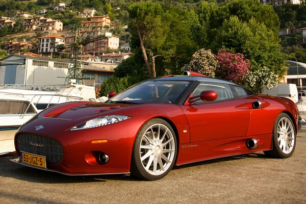 Rosso auto Spyker Gos numero 53 JGZ - 5