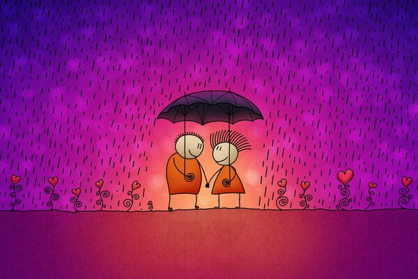 Sous le parapluie d un amoureux, la pluie n est pas terrible