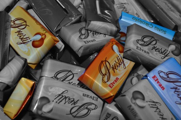 Bonbons au chocolat doux avec différentes saveurs