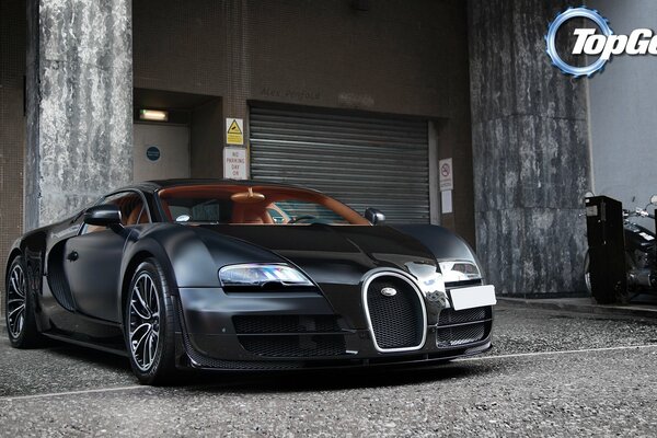 Dark Bugatti on the best TV show Top Gear