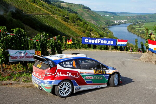 Ford Fiesta participates in rally races