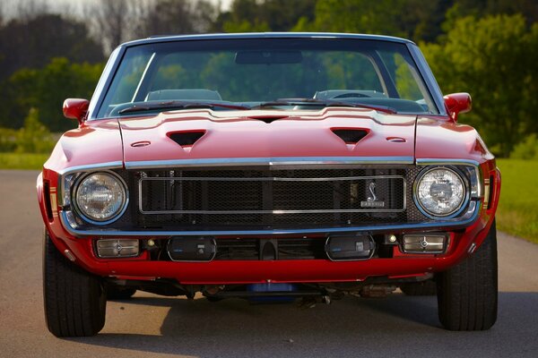 Foto Mustang Shelby Cabrio gt500 aus dem Jahr 1969 Vorderansicht