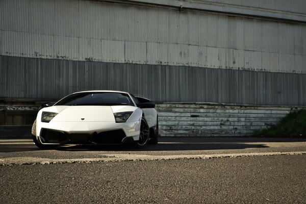 Lamborghini drove into an abandoned construction site