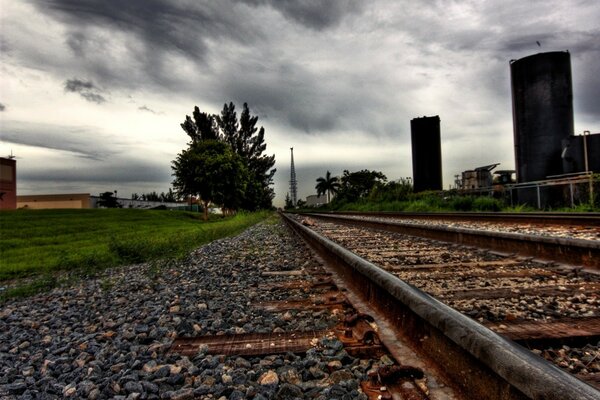 The way of the railway in the Distance