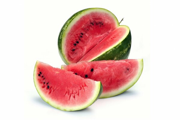 Watermelon ripe berry in chunks