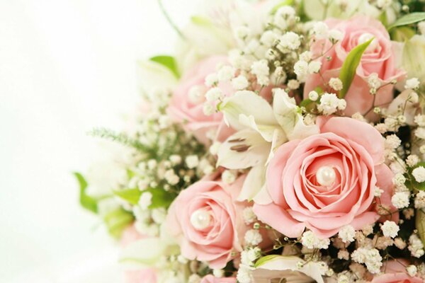 Bouquet da sposa rosa rosa