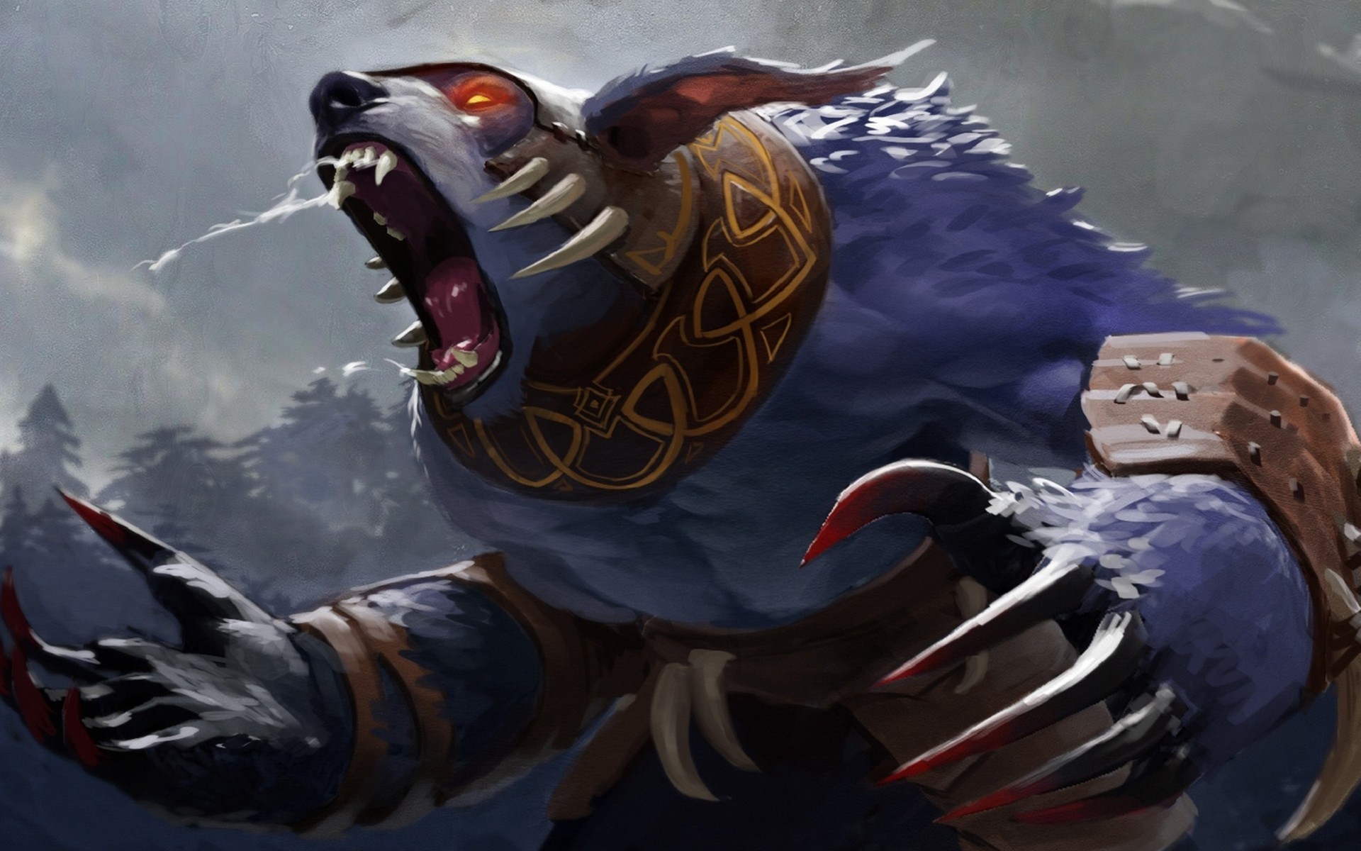 painting ursa fantasy fan art dota ace combat animal