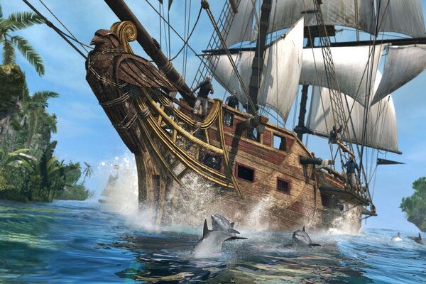 The ship from the game assassins creed