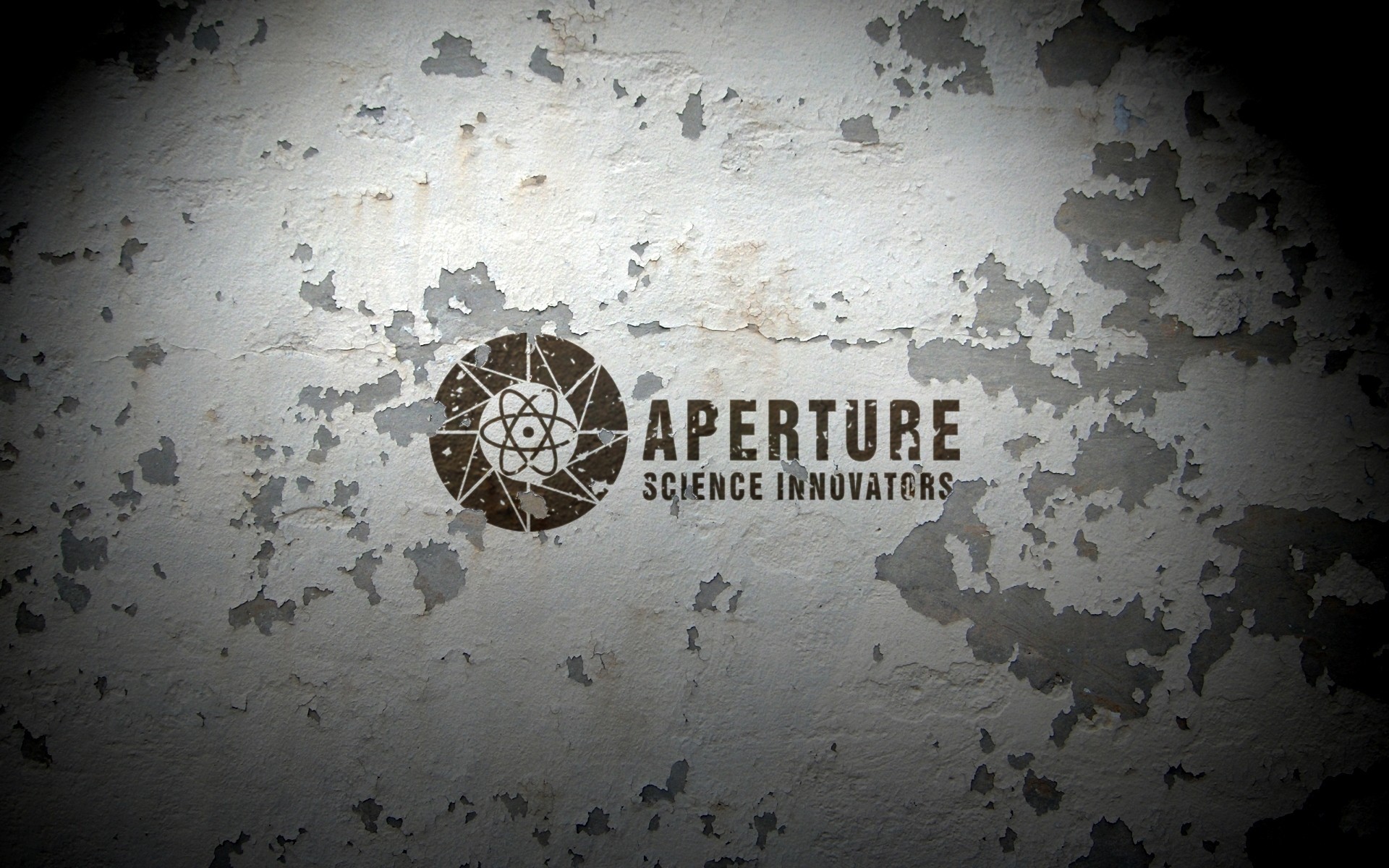 letras portal aperture science ficción textura logotipos