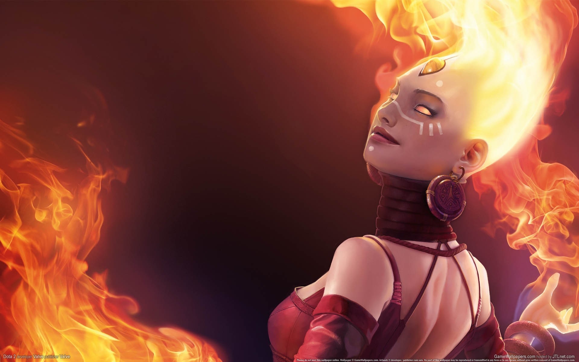 lina peintures vue feu fantaisie fan art dota ace combat