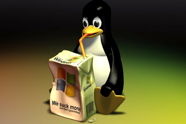 Linux penguin. joke. holywar