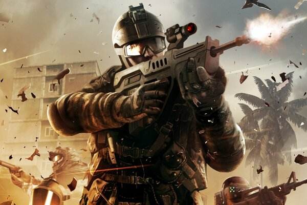 Stormtrooper con un fucile d assalto dal gioco Warface