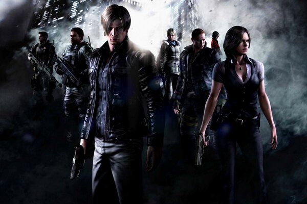 Resident Evil, personajes con armas