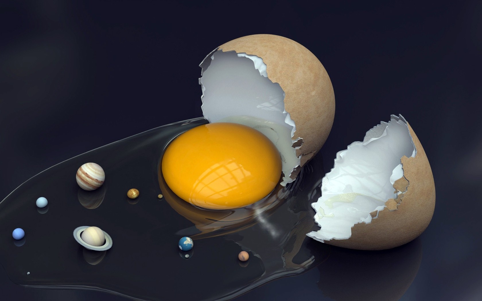 humor egg yolk solar system world land shell space