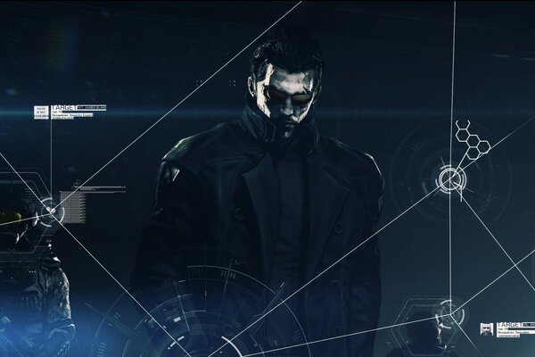 El personaje de Adam Jensen de eidos interactive