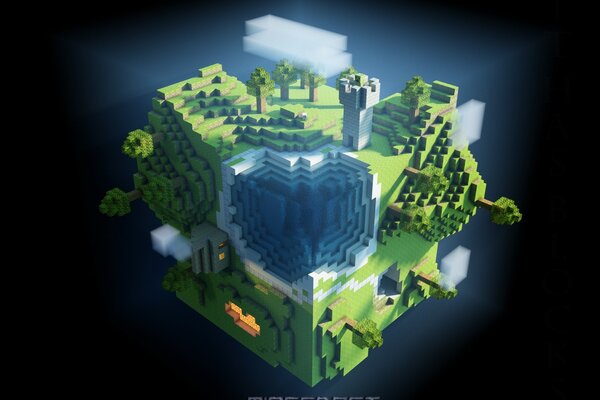 Cube Island dans l espace