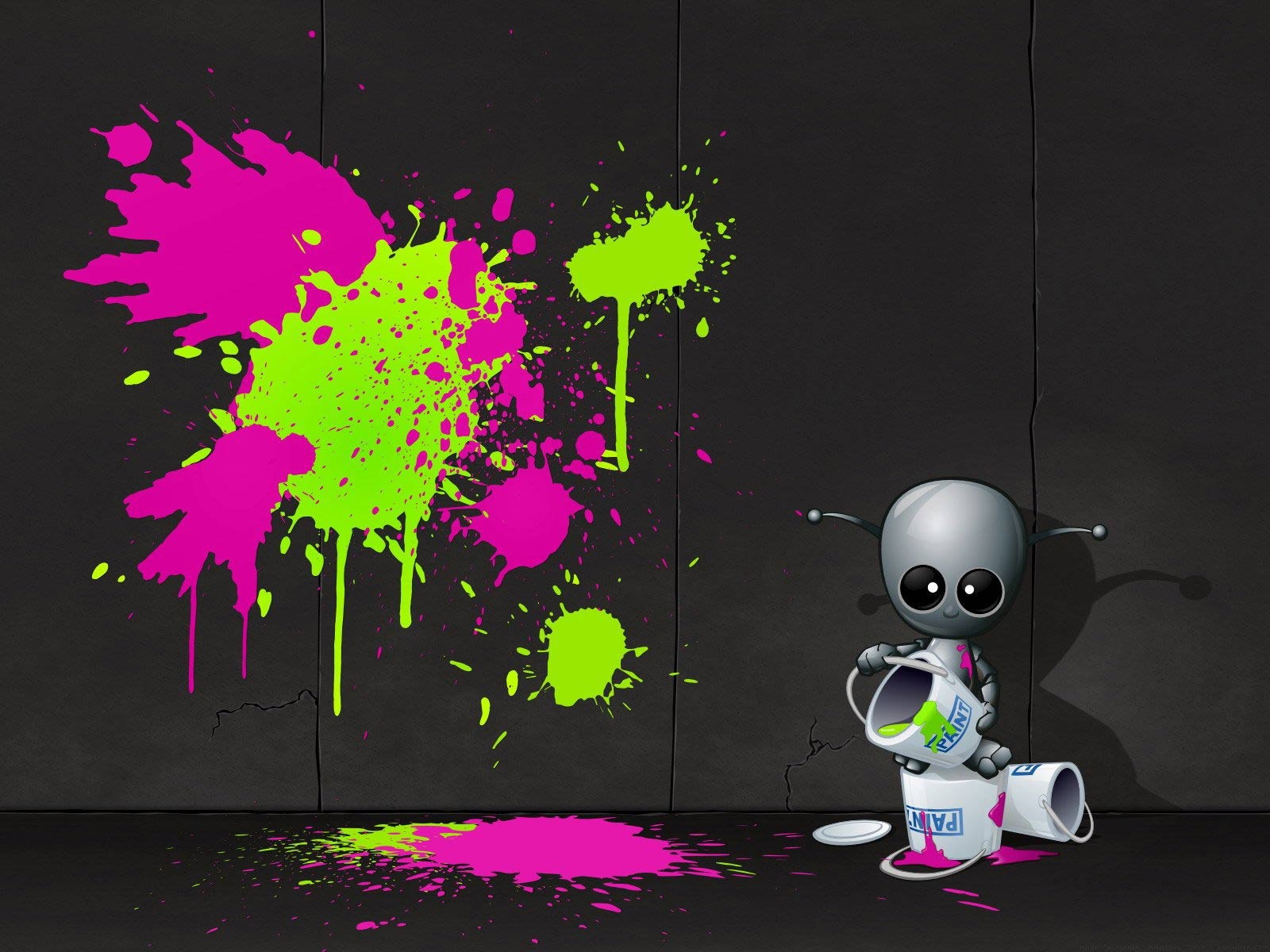 mur graphité artiste peinture alien