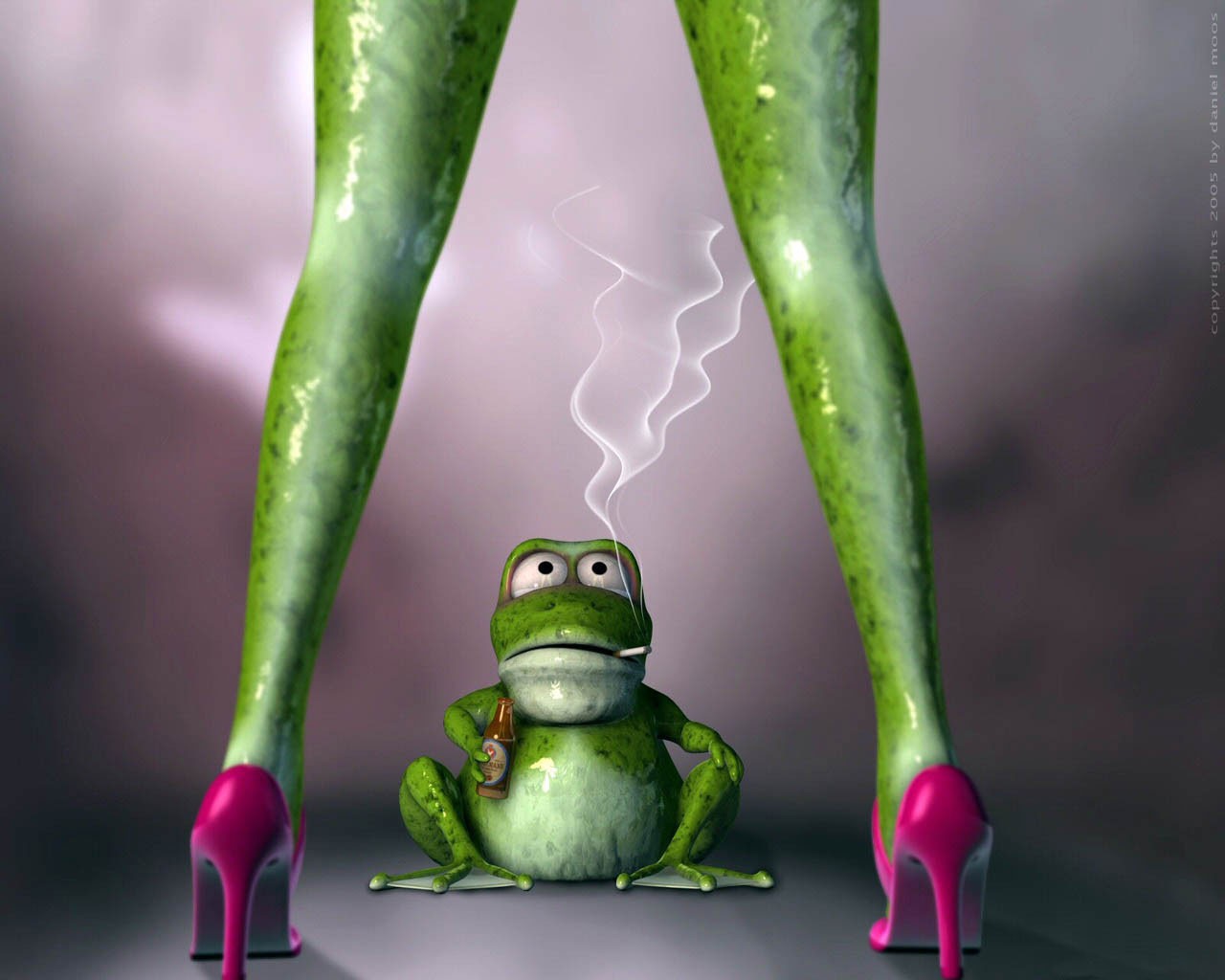 green feet frog