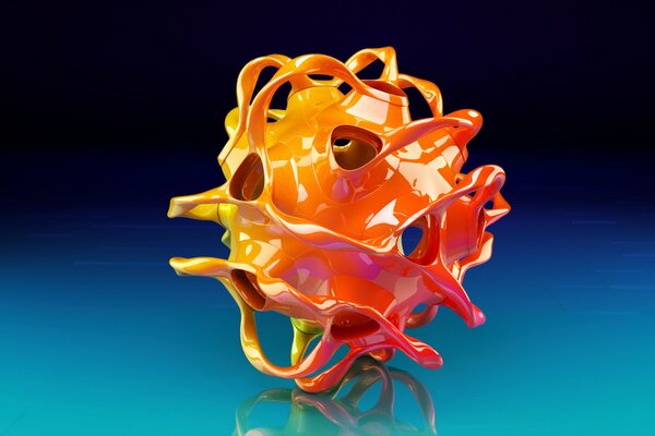 Das Bild des Virus in einem 3D-Bild