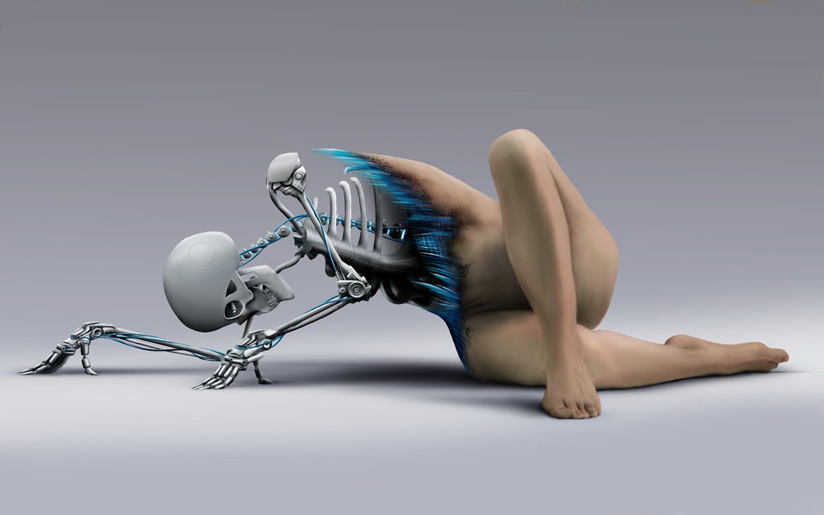 robot hombre desnudo