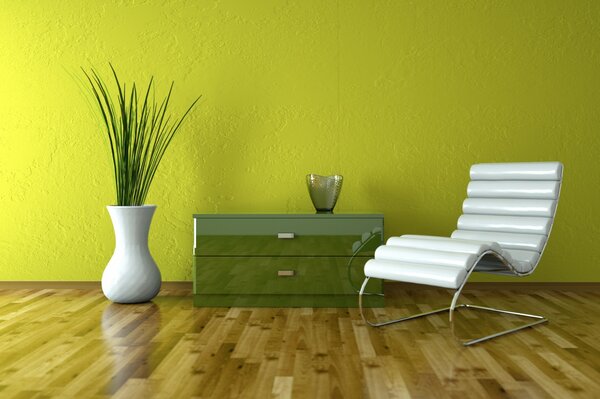 A green-style room