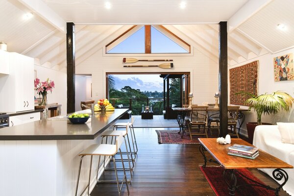 Kitchen area with access to the balcony