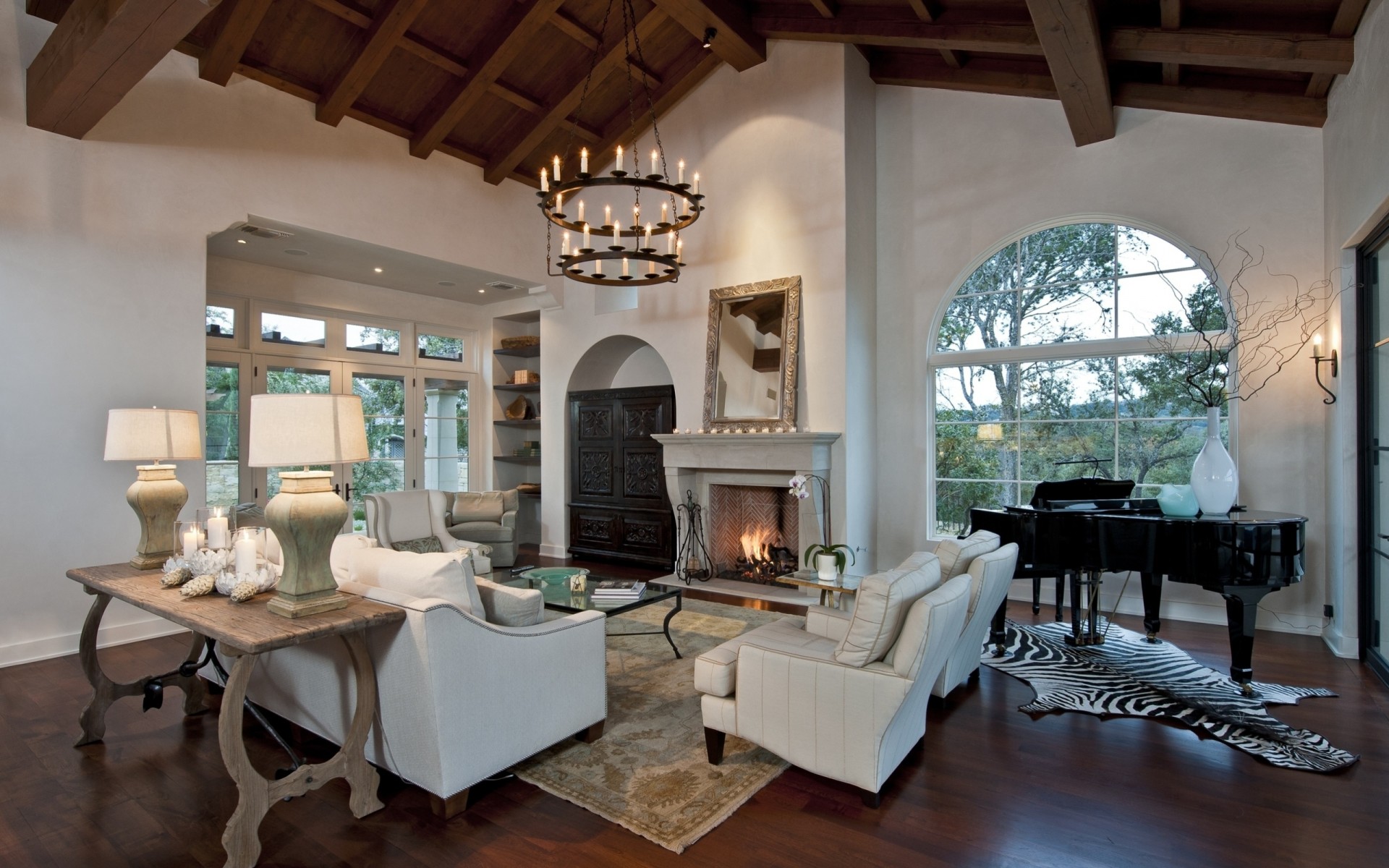 house castle design room fireplace style salon