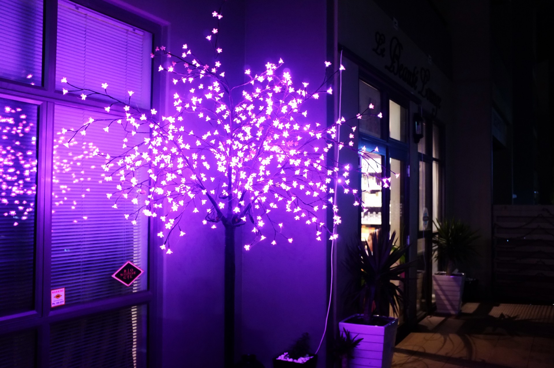 neon tree light decor