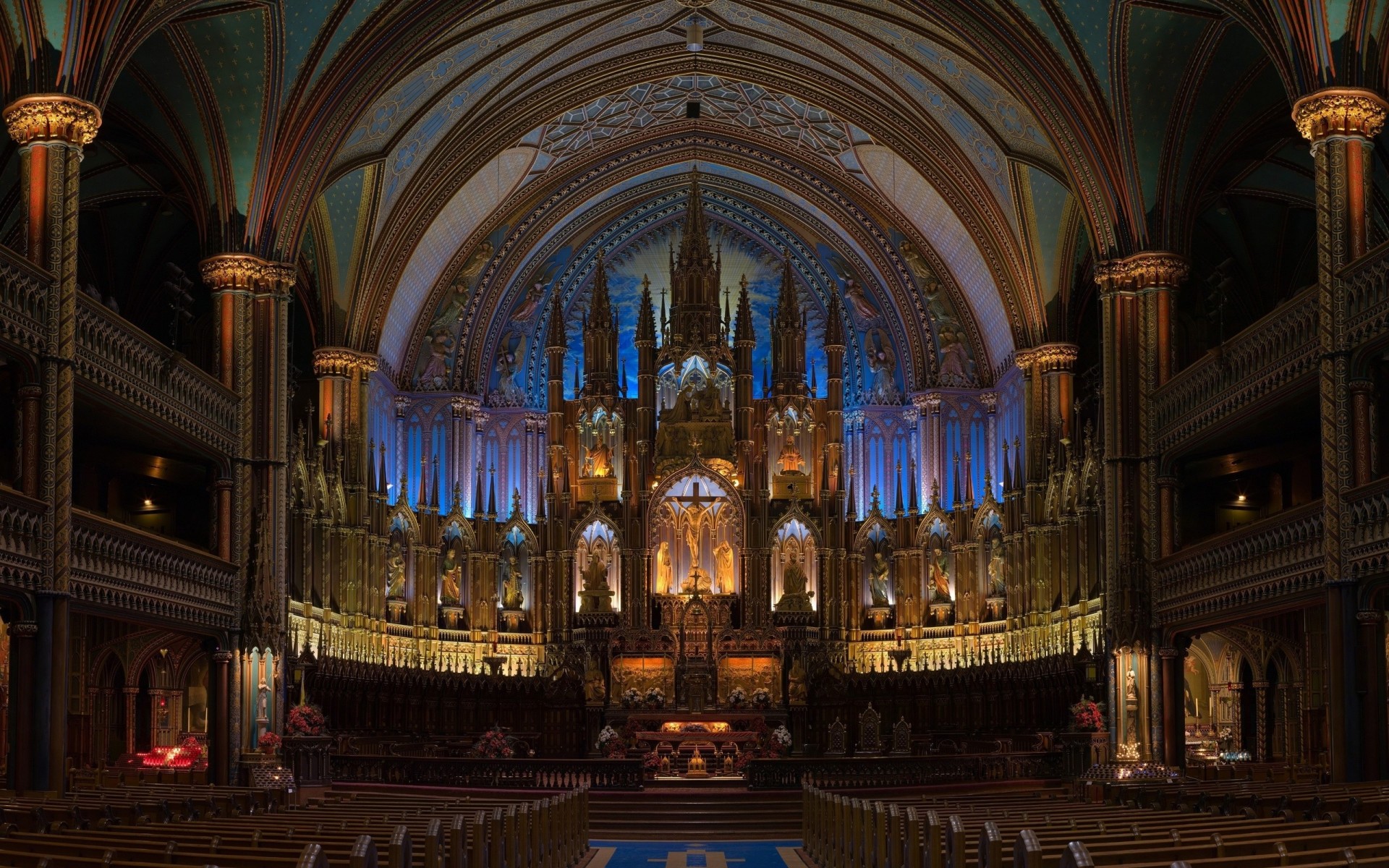 beautiful cathedral church salon hall benche