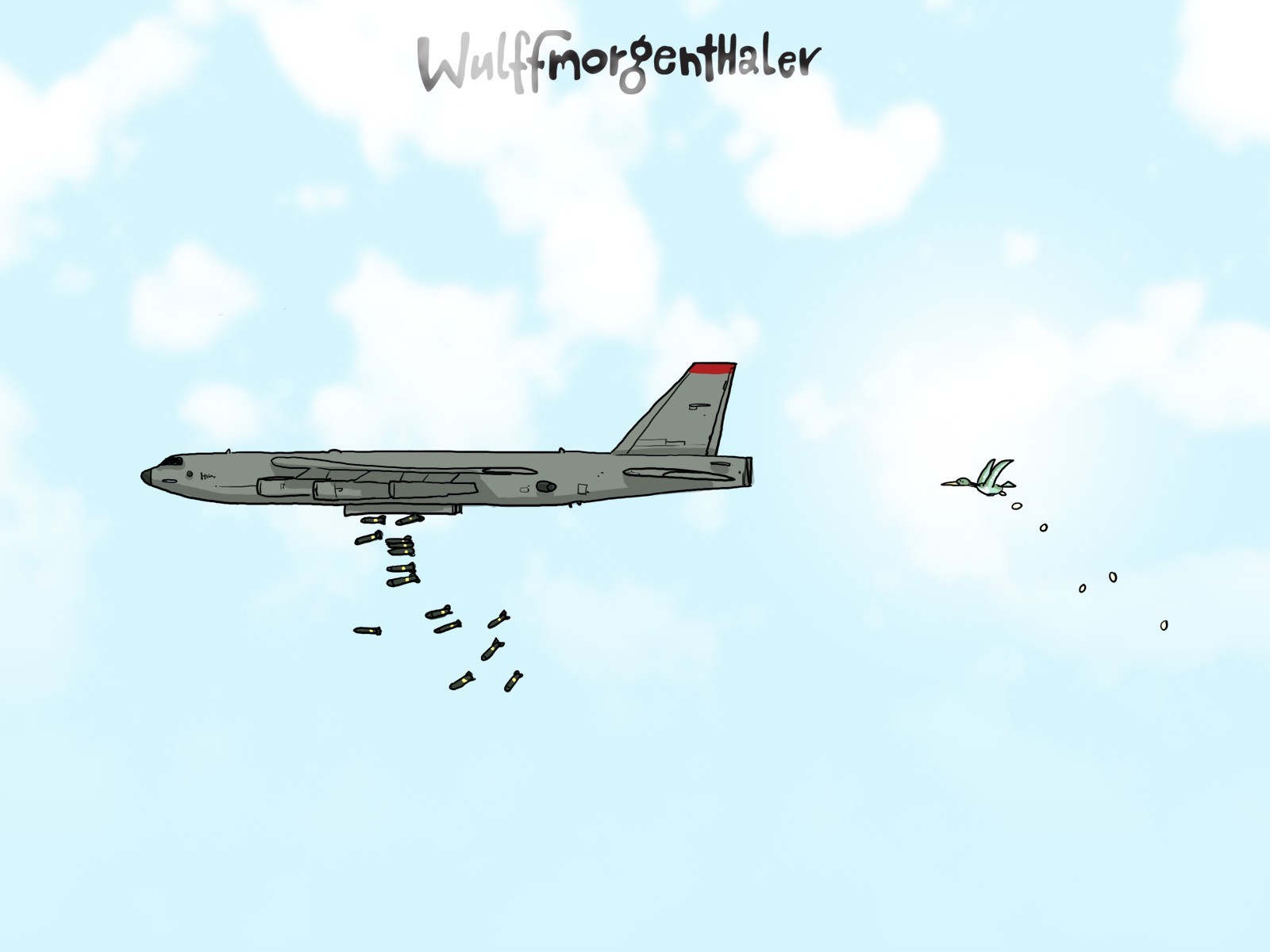 bombardier avion caricature humour wulffmorgenthaler