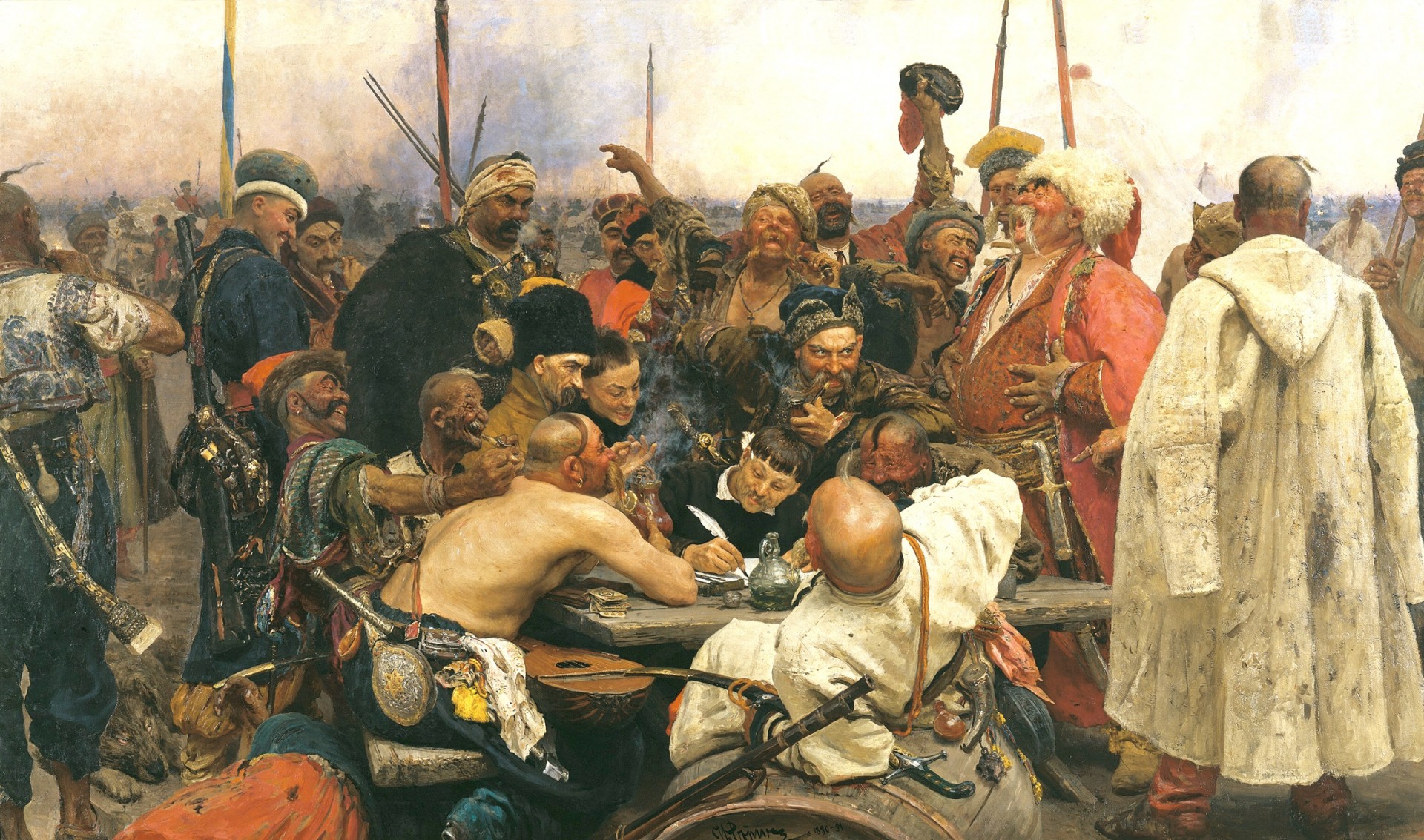 ilya repin zaporozhye escribe una carta al sultán turco una imagen