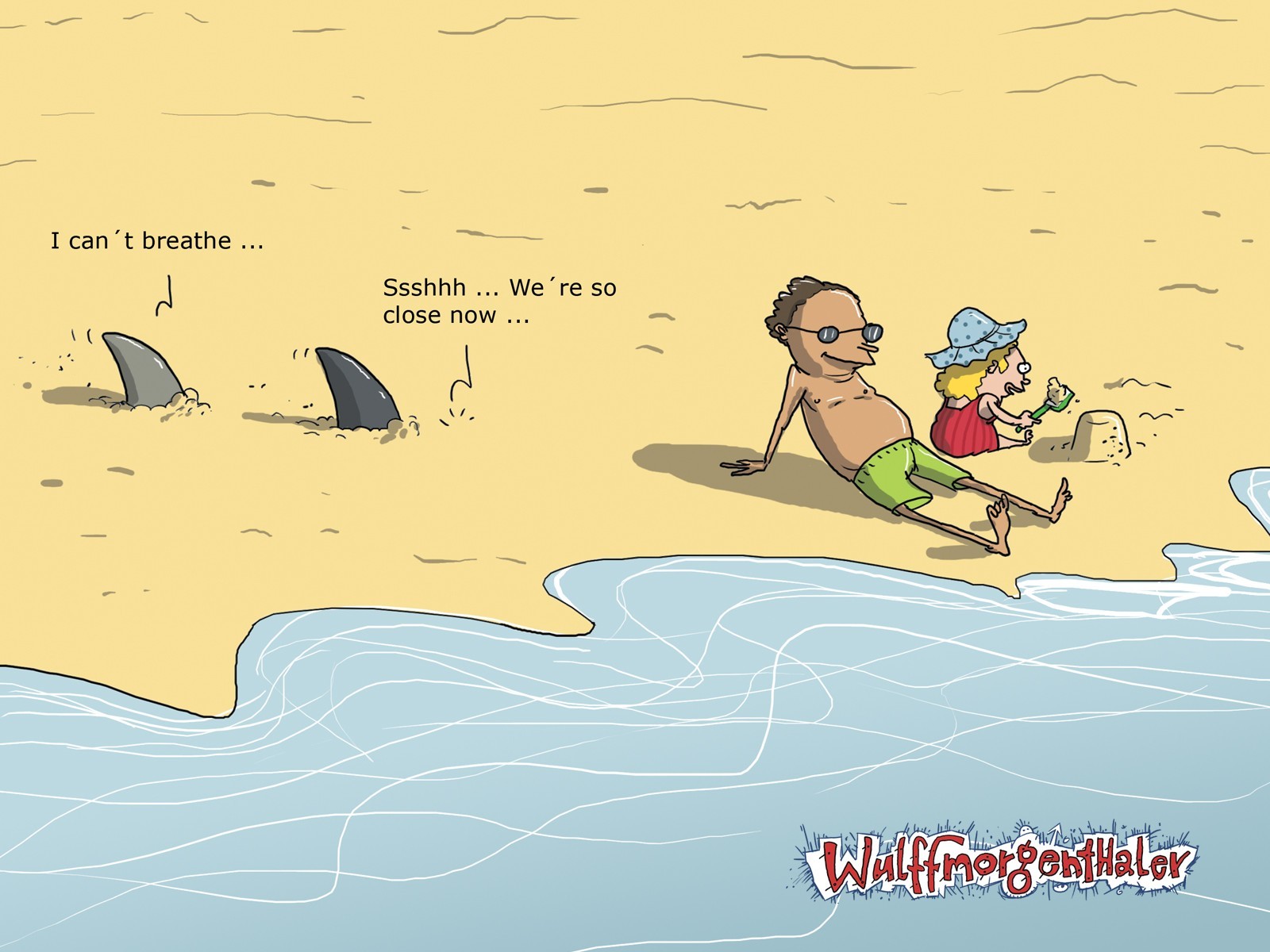 requin caricature humour rivage wulffmorgenthaler