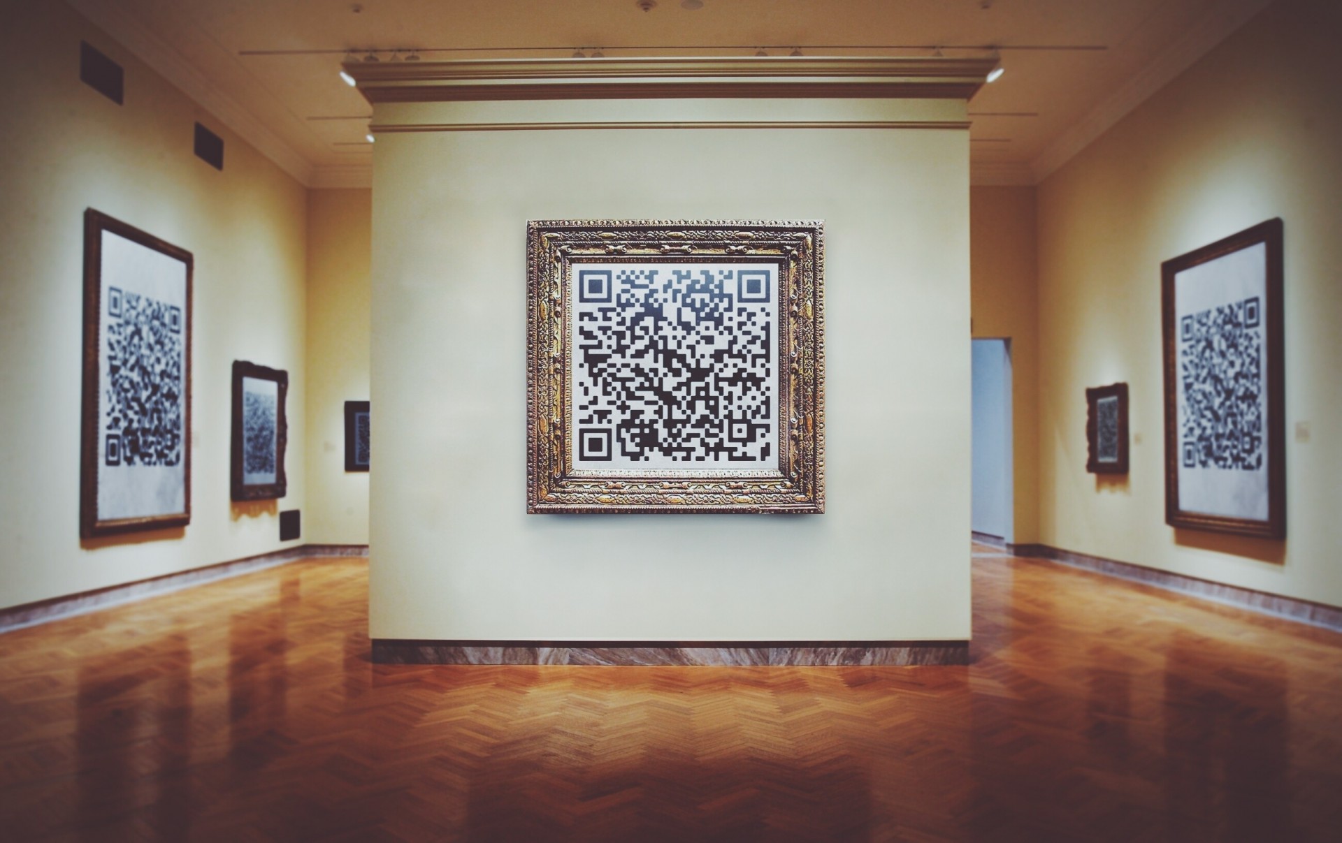 mona lisa pattern museum qr