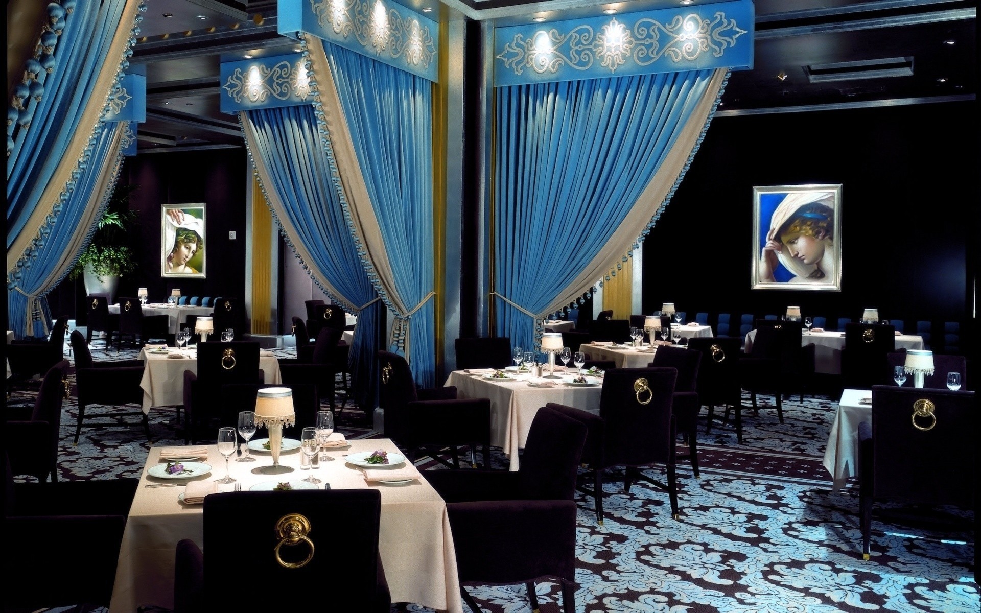 conception bleu style restaurant salon couleurs