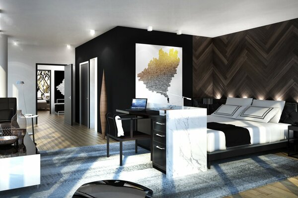 Design of the room in a modern style