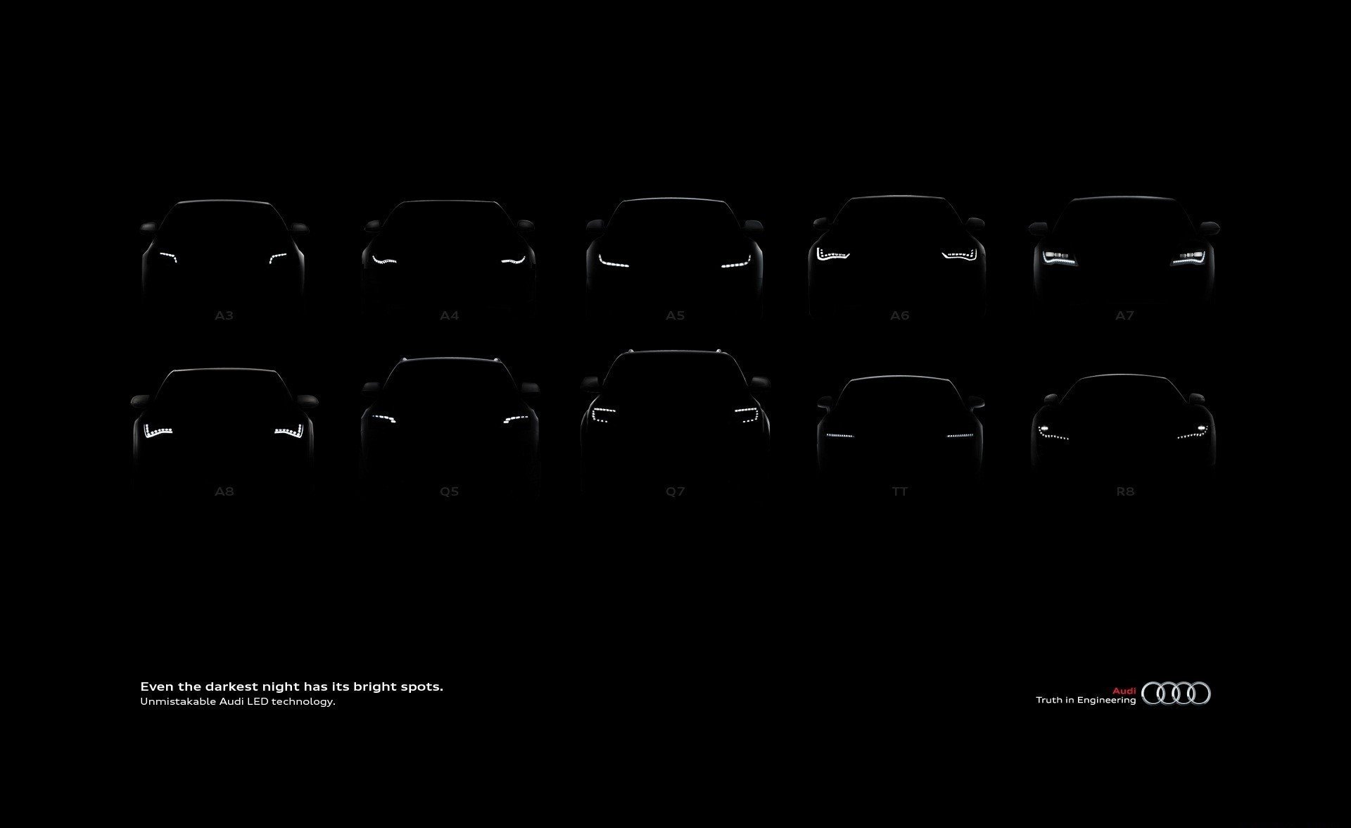 audi fondo negro alineación coches audi