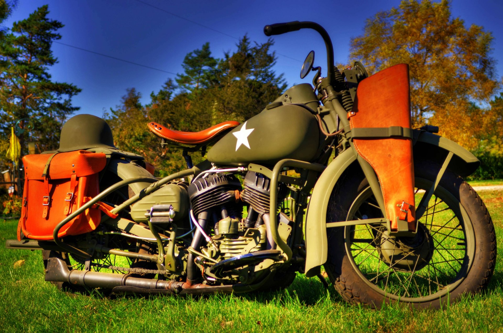 harley-davidson wla model 1942 . military bike times second world war hdr