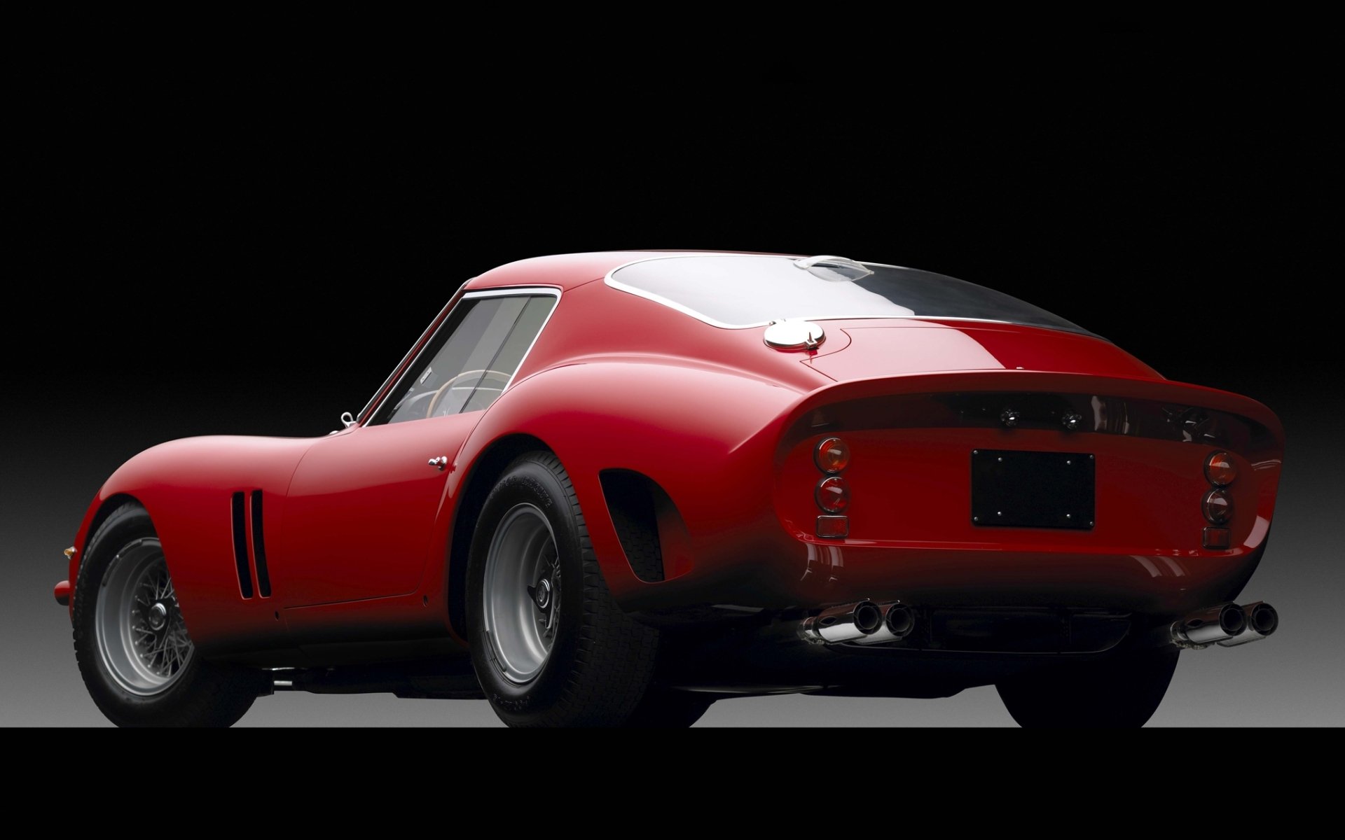 ferrari gto 1962 ferrari gto supersamochód czerwony widok z tyłu klasyka piękny samochód półmrok