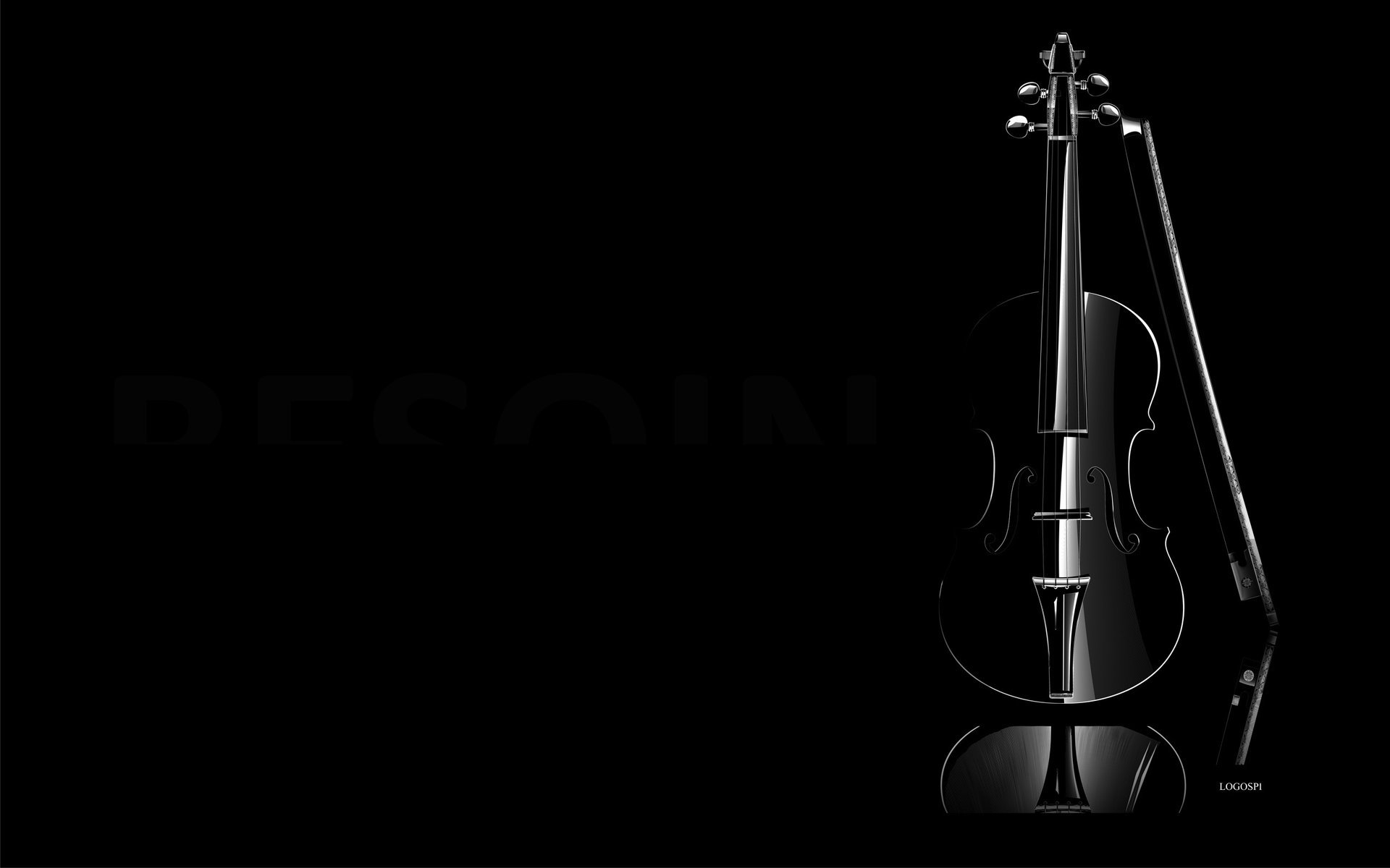 fondo minimalismo oscuridad negro violín